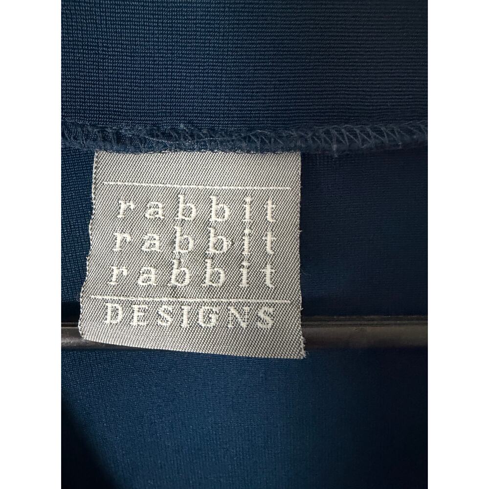 Rabbit Rabbit‎ Rabbit Designs Navy Open Front Cardigan Long Sleeve Button Duster - Picture 5 of 6